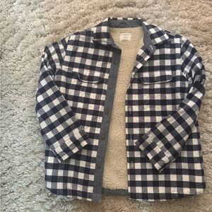 Plaid Sherpa-Lined Jacket
